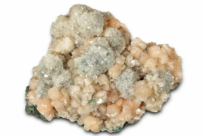 Peach Stilbite Crystals on Lustrous Heulandite - India #348336